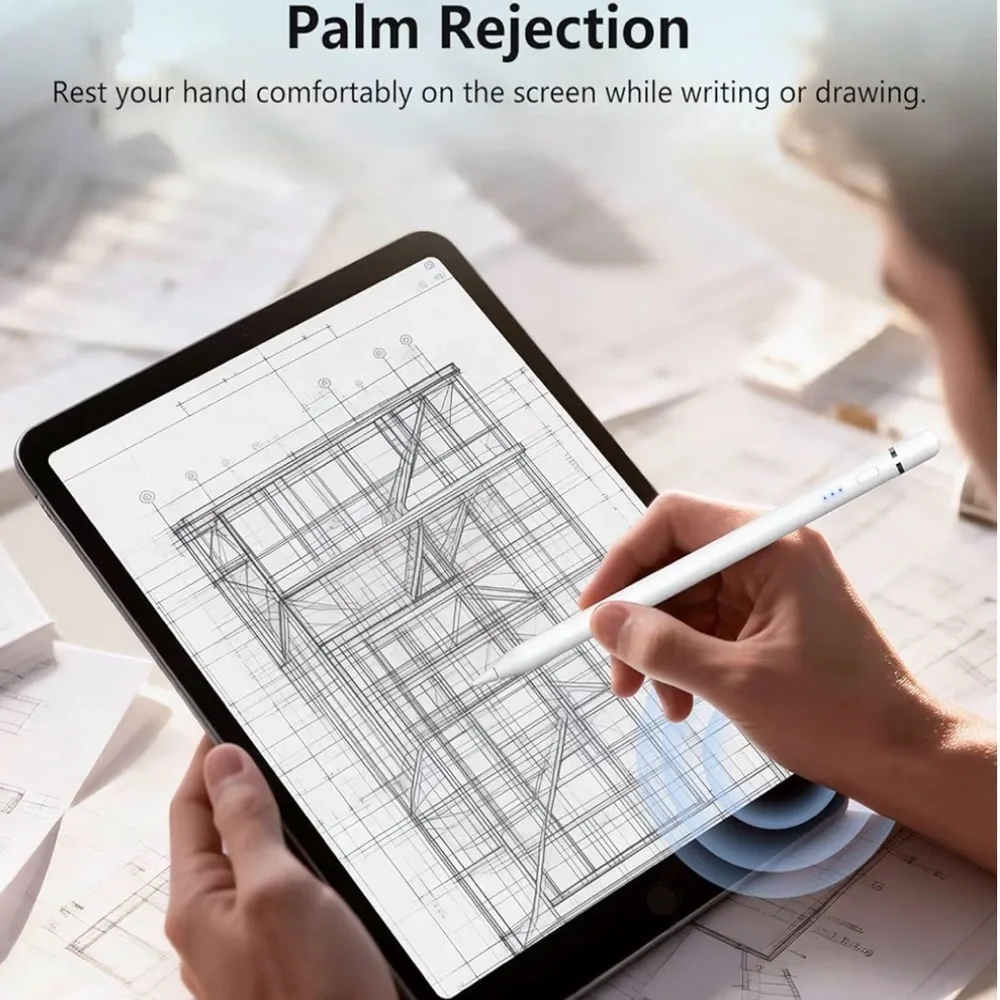 White Active Stylus Pen for Tablets - Precision Touch